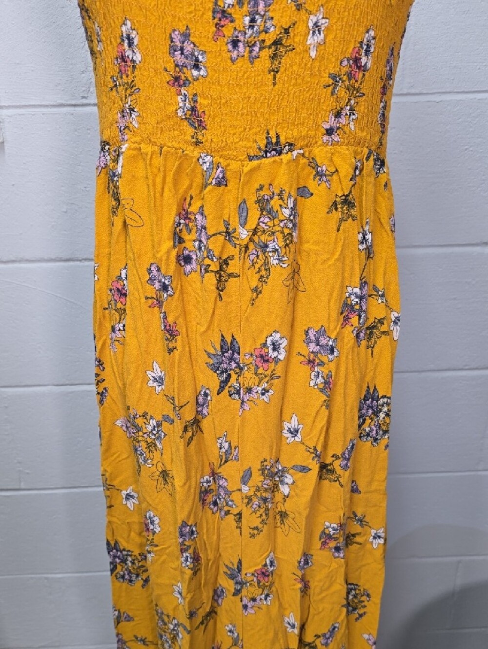 Xhilaration Mustard Yellow Floral Maxi Dress - Picture 8 of 10